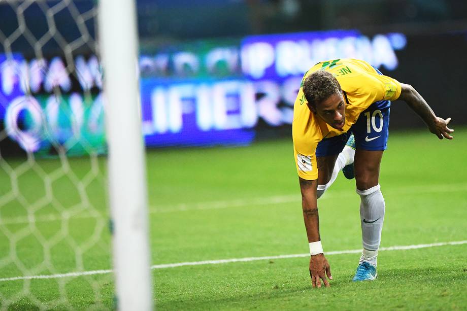 Neymar, do Brasil, em partida contra o Chile, válida pela 18ª rodada das Eliminatórias Sul-Americanas para a Copa do Mundo de 2018, no estádio Allianz Parque, na zona oeste da capital paulista - 10/10/2017