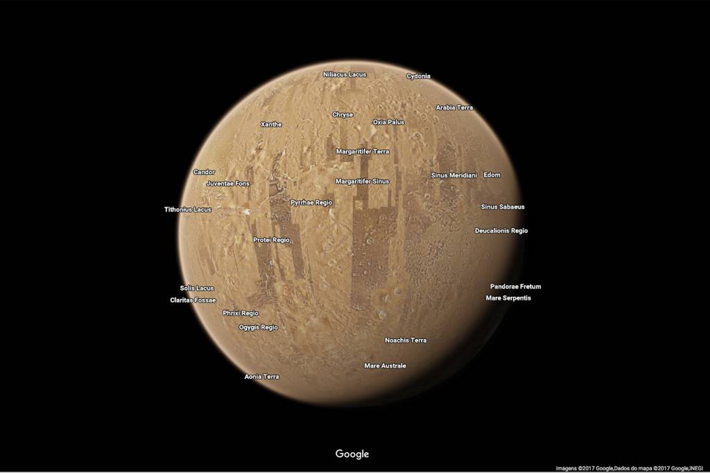 Google Maps cria recurso para explorar outros planetas e luas