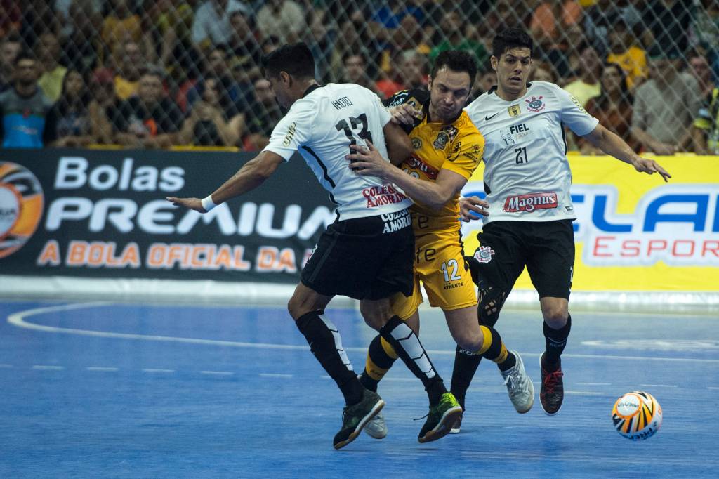 Falc&atilde;o durante a partida final entre Sorocaba e Corinthians valendo o t&iacute;tulo da Liga Paulista de Futsal, na Arena Sorocaba, em S&atilde;o Paulo