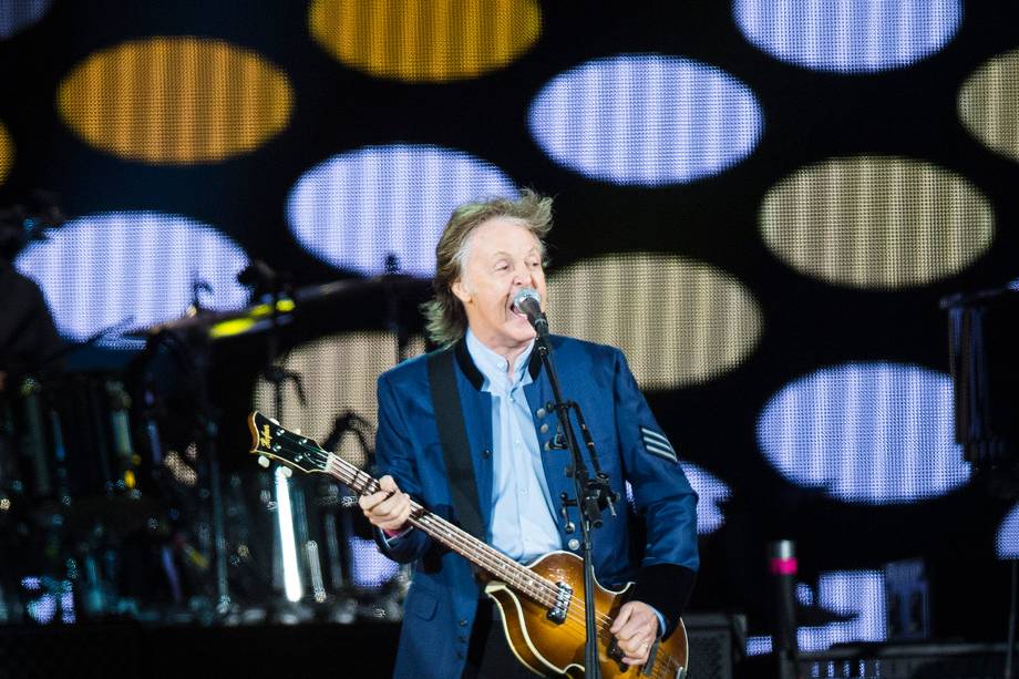 Paul McCartney durante show da turnê One On One no Allianz Parque, em São Paulo - 15/10/2017