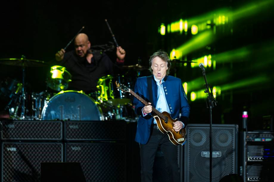 Paul McCartney durante show da turnê One On One no Allianz Parque, em São Paulo - 15/10/2017