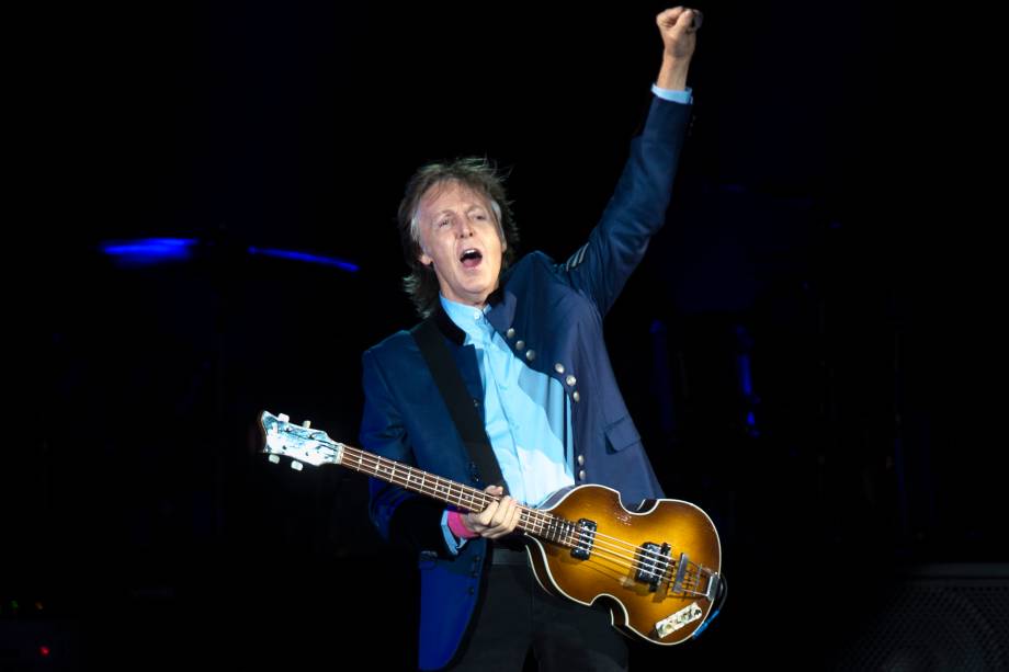 Paul McCartney durante show da turnê One On One no Allianz Parque, em São Paulo - 15/10/2017