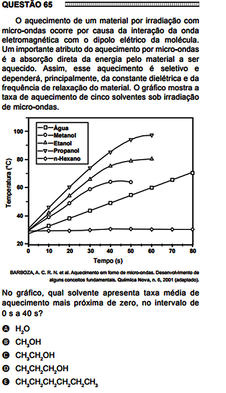 Prova Enem - Quest&atilde;o 65