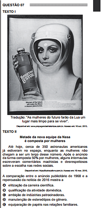 Prova Enem - Quest&atilde;o 07