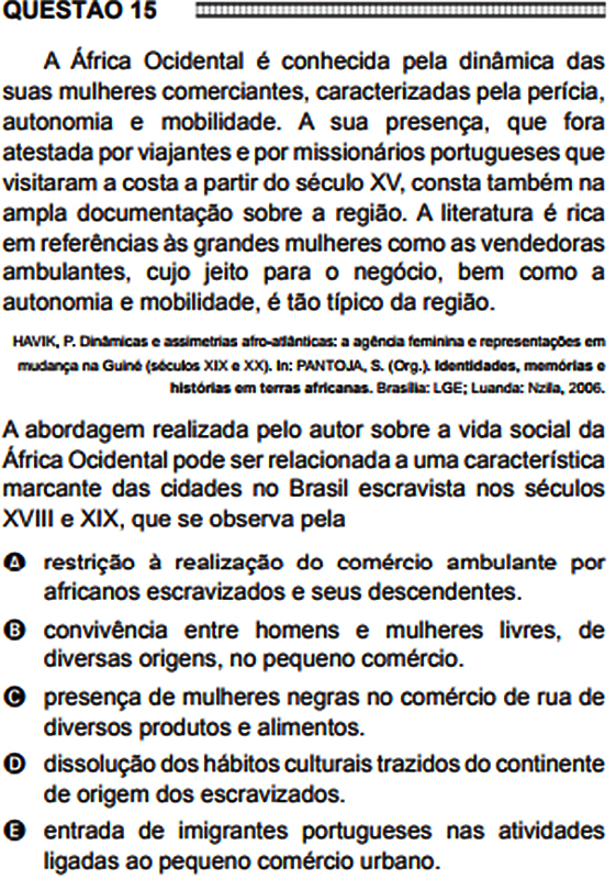 Prova Enem - dif&iacute;ceis - Quest&atilde;o 15
