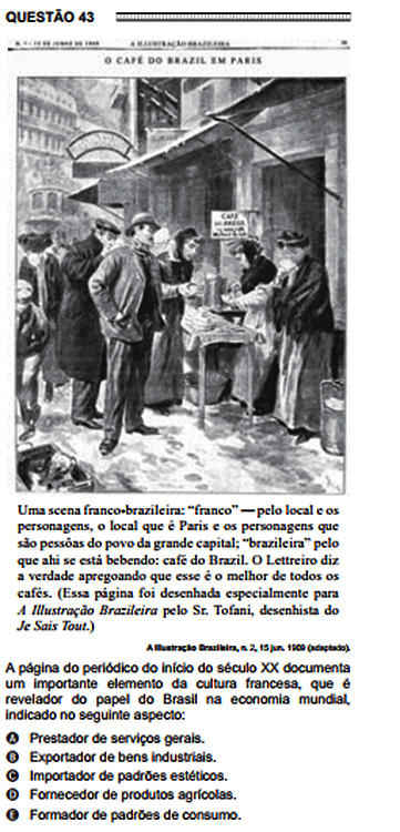Prova Enem - dif&iacute;ceis - Quest&atilde;o 43