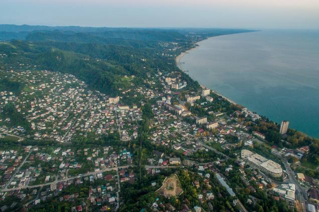 Vista aérea da cidade de Sukhumi, Abkhazia. Vista aérea da cidade de Sukhumi, Abkhazia.