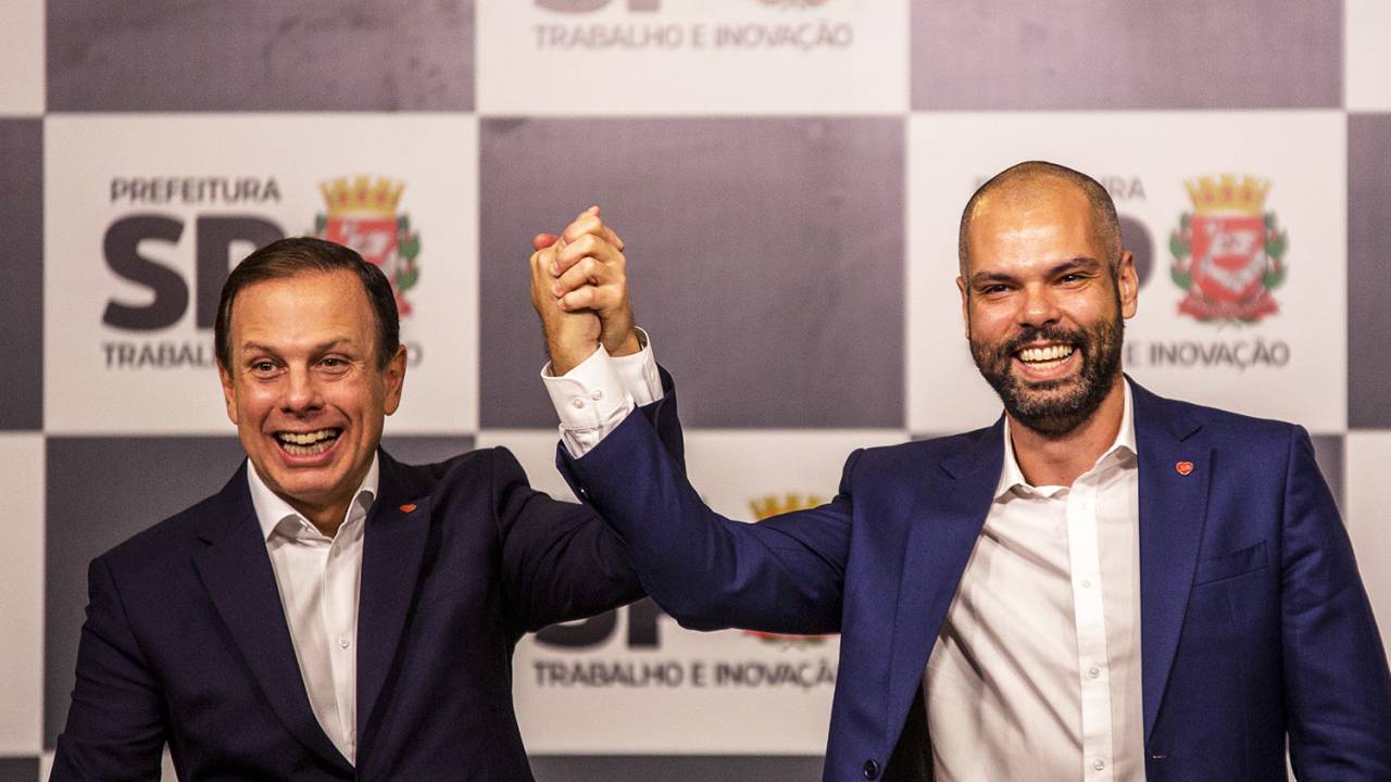 O prefeito de São Paulo, João Doria, anuncia uma série de mudanças estruturais na organização administrativa da sua gestão,na sede da Prefeitura. Entre as mudanças está a criação da Secretaria Municipal da Casa Civil, que será comandada pelo vice-prefeito Bruno Covas - 01/11/2017