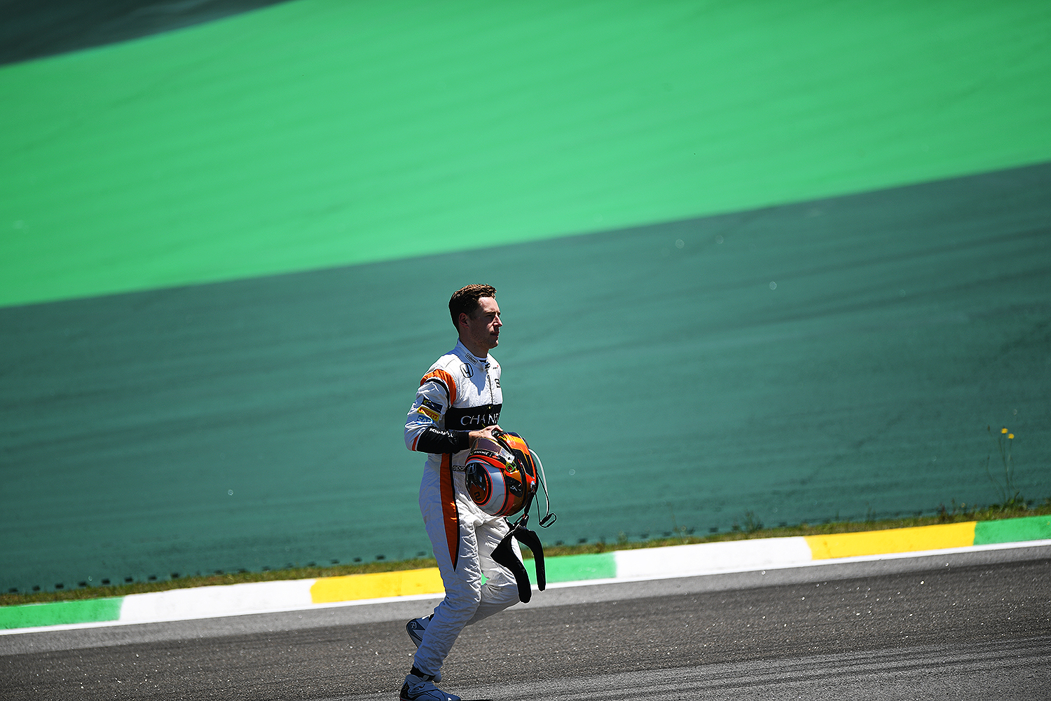 O piloto Stoffel Vandoorne, da Mercedes, durante o Grande Pr&ecirc;mio do Brasil em Interlagos - 12/11/2017