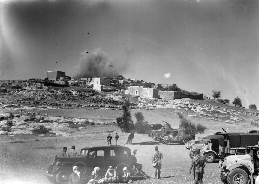 A vila árabe de Miar, perto de Haifa, foi explodida durante um período de agitação no mandato britânico da Palestina. Este foi um castigo e advertência aos rebeldes por parte dos ingleses