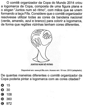 Quest&atilde;o 157 - Prova Rosa do Enem