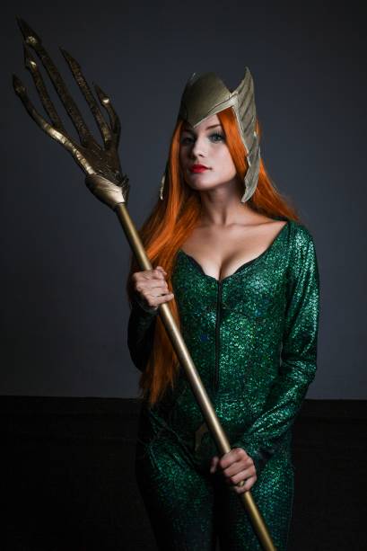 Cosplay da personagem Mera na CCXP 2017, em São Paulo