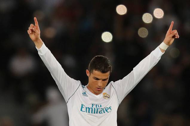 Cristiano Ronaldo comemora após o Real Madrid conquistar o título do Mundial de Clubes da FIFA - 16/12/2017 Cristiano Ronaldo comemora após o Real Madrid conquistar o título do Mundial de Clubes da FIFA - 16/12/2017