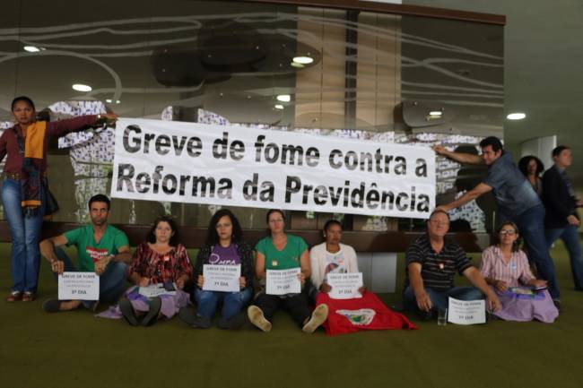 Greve de fome em Brasília. Foto