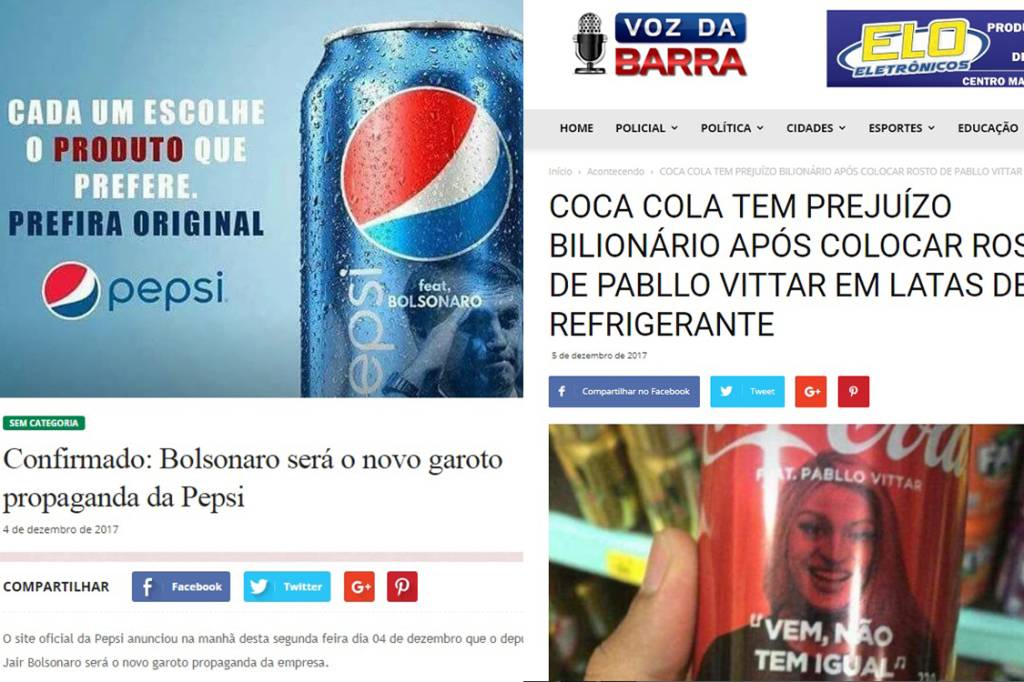 Montagem – Coca Cola e Pepsi