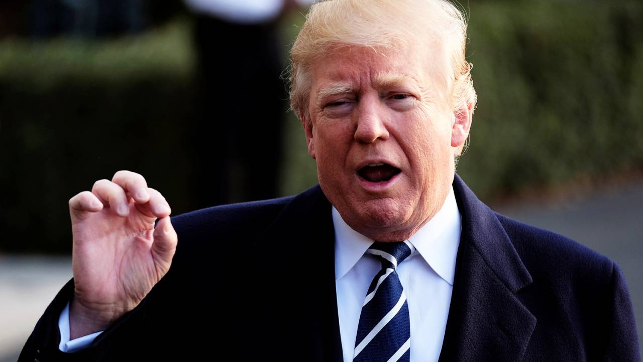 O presidente dos Estados Unidos, Donald Trump, durante pronunciamento na Casa Branca - 02/12/2017