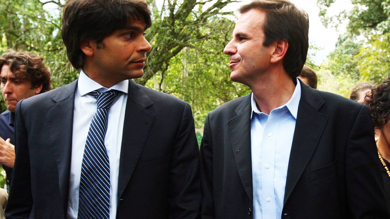 Pedro Paulo (à esquerda) e Eduardo Paes