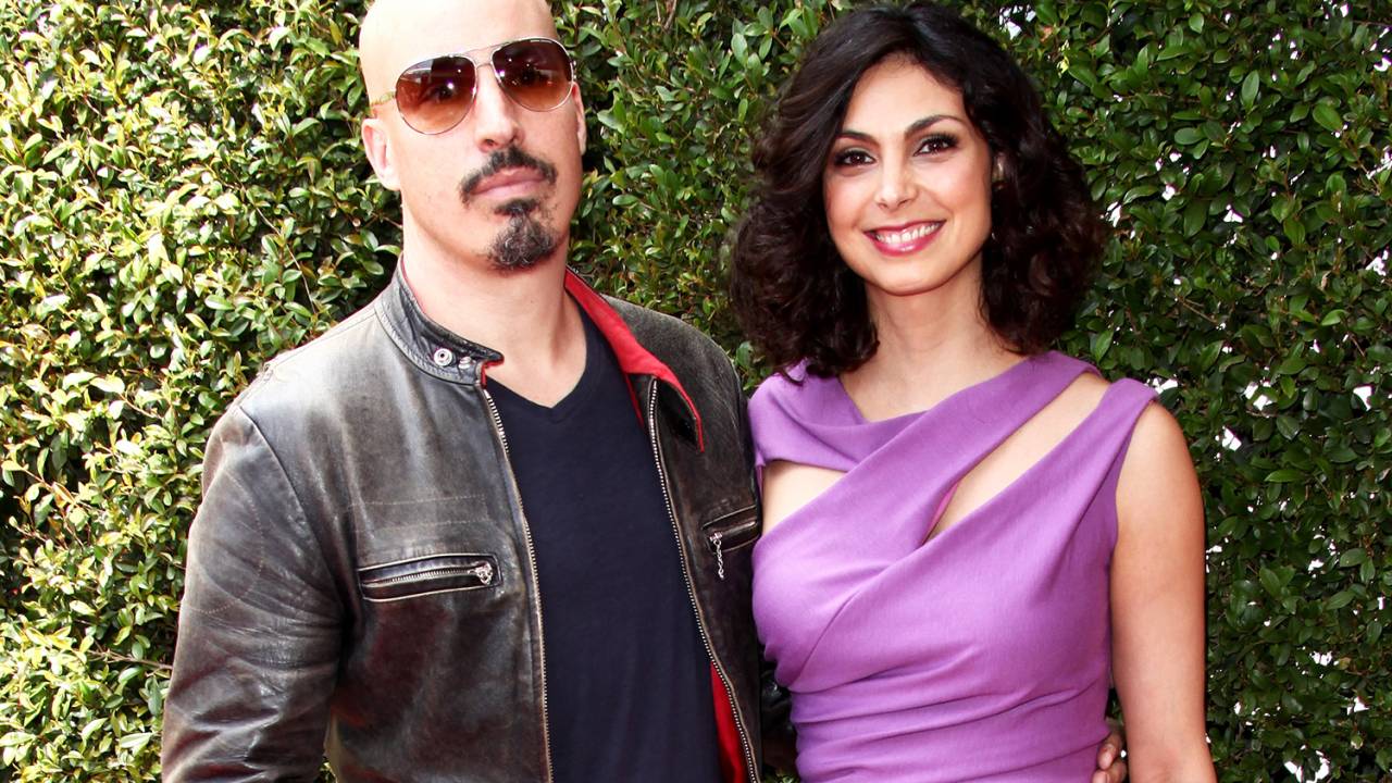 A atriz Morena Baccarin e o diretor Austin Chick durante evento em Los Angeles, no estado americano da Califórnia - 13/04/2014