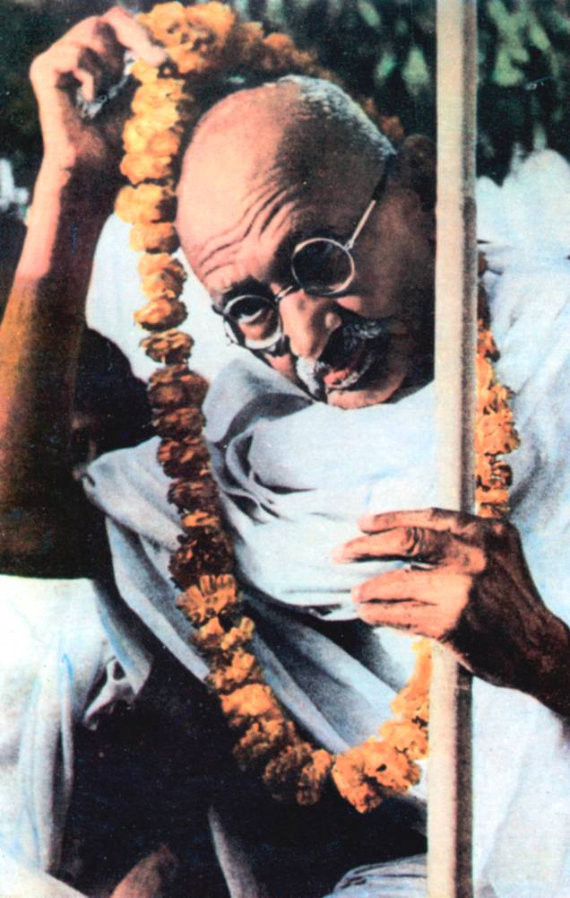 Retrato do líder político Mahatma Gandhi Retrato do líder político Mahatma Gandhi