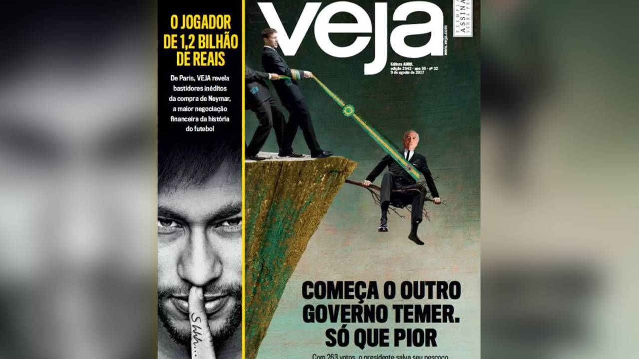 Era o segundo governo - Capa de VEJA publicada em agosto do ano passado: depois de salvar o pescoço no Congresso, Temer foi gastando todo o seu capital