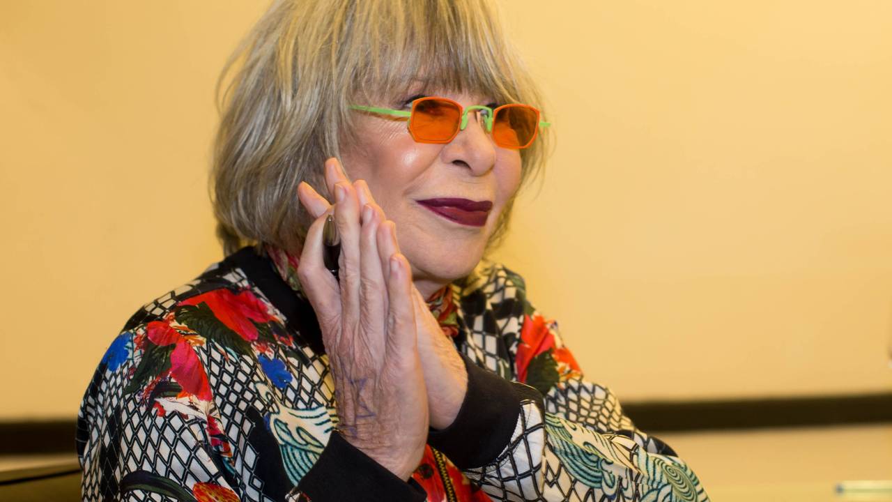 Rita Lee no lançamento do livro "Dropz" em São Paulo