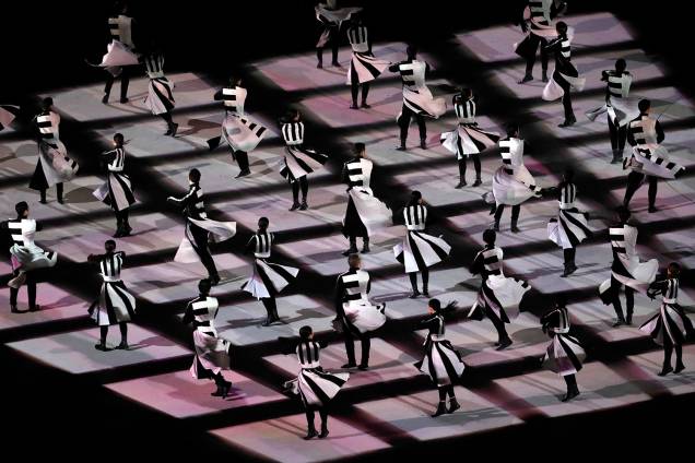 Artistas realizam performance durante a cerimônia de encerramento dos Jogos Olímpicos de Inverno, em Pyeongchang, na Coreia do Sul - 25/02/2018 Artistas realizam performance durante a cerimônia de encerramento dos Jogos Olímpicos de Inverno, em Pyeongchang, na Coreia do Sul - 25/02/2018