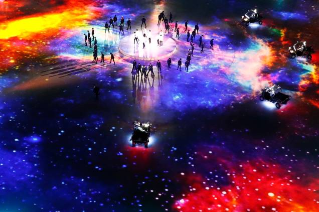 Artistas realizam performance durante a cerimônia de encerramento dos Jogos Olímpicos de Inverno, em Pyeongchang, na Coreia do Sul - 25/02/2018 Artistas realizam performance durante a cerimônia de encerramento dos Jogos Olímpicos de Inverno, em Pyeongchang, na Coreia do Sul - 25/02/2018