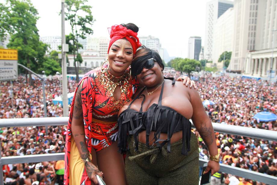 Ludmilla e Jojo Todynho na estreia do bloco Fervo da Lud, no Rio