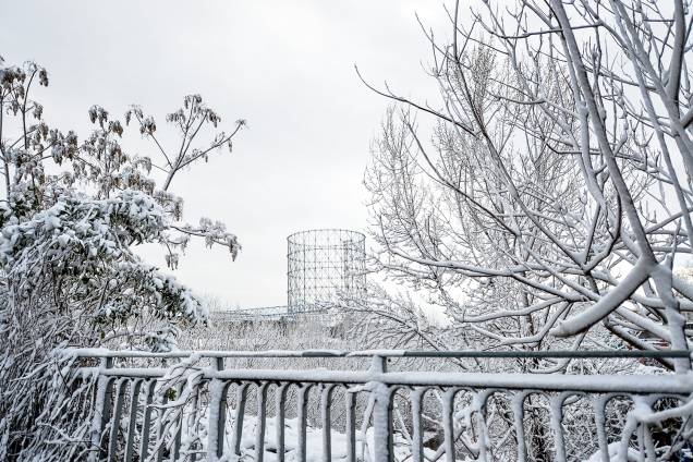 Onda de frio 'Burian' atinge Roma, capital da Itália. Na foto, o gasômetro, atração turística da região - 26/02/2018 Onda de frio 'Burian' atinge Roma, capital da Itália. Na foto, o gasômetro, atração turística da região - 26/02/2018