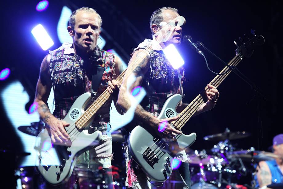 A banda Red Hot Chili Peppers fecha a primeira noite de shows do Lollapalooza 2018, realizado no Autódromo de Interlagos, zona sul da capital paulista - 23/03/2018