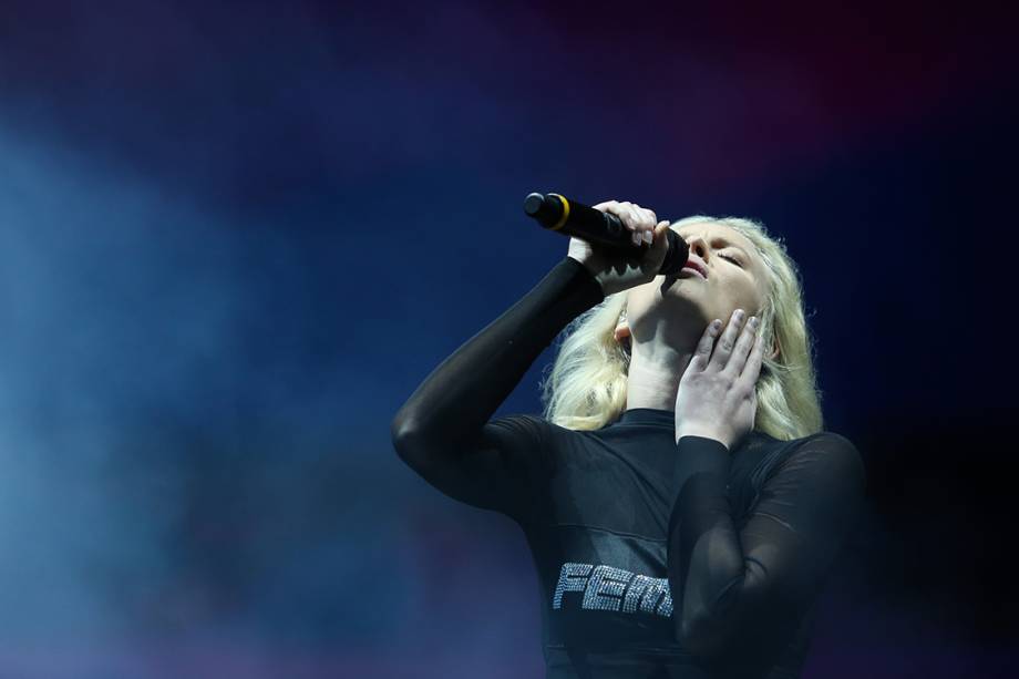 Show da cantora Zara Larsson, no primeiro dia do Lollapalooza 2018, em São Paulo - 23/03/2018