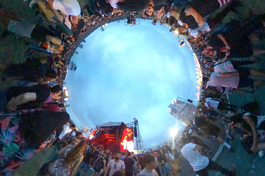 Visão micro mundo do Lollapalooza 2018 - Imagem captada com o SamSung Gear 360