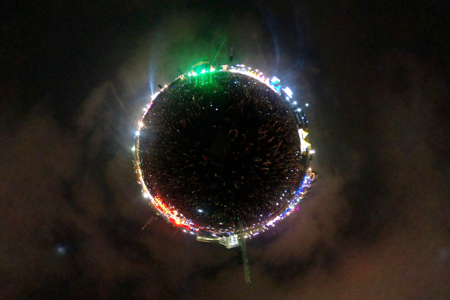 Visão micro mundo do Lollapalooza 2018 - Imagem captada com o SamSung Gear 360