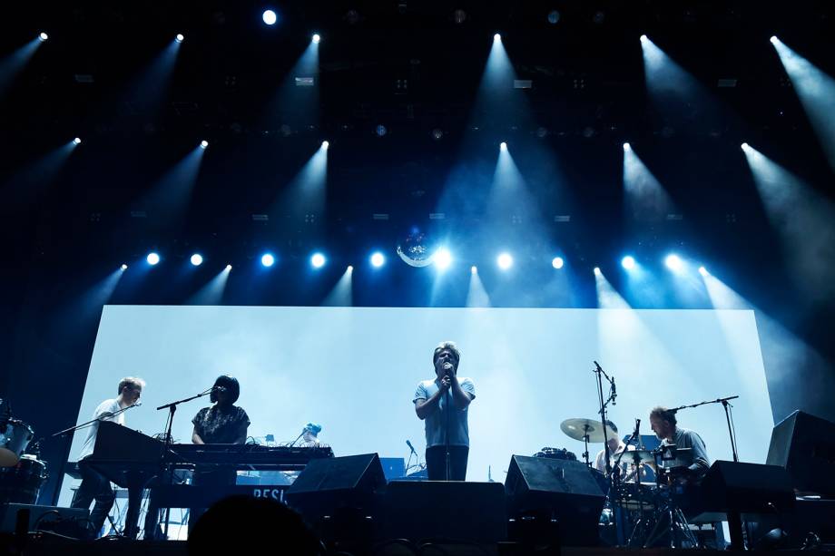 Show da banda LCD Soundsystem no primeiro dia do Lollapalooza 2018, em São Paulo - 23/03/2018