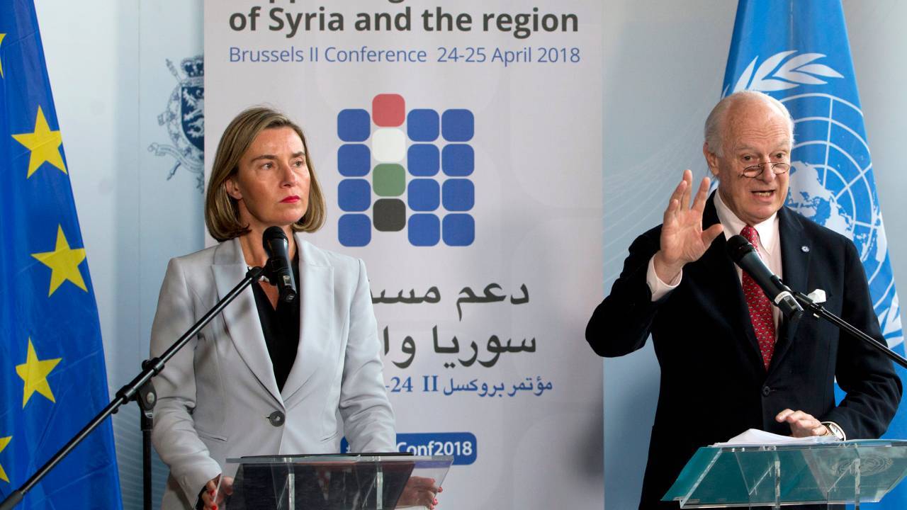 Federica Mogherini e Staffan de Mistura