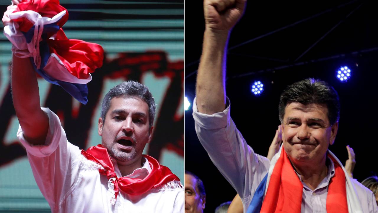 Mario Abdo Benitez e Efraín Alegre