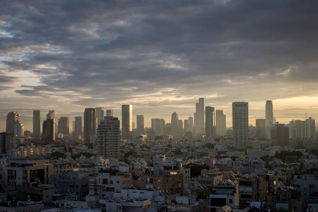 Vista da cidade de Tel Aviv, em Israel