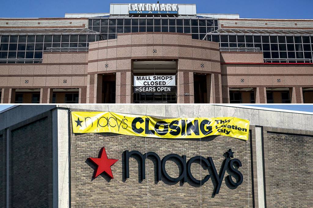 Derrocada – A rede Macy’s (acima) decidiu fechar 100 lojas, enquanto um a cada quatro shoppings dos Estados Unidos deverá encerrar as atividades Derrocada – A rede Macy’s (acima) decidiu fechar 100 lojas, enquanto um a cada quatro shoppings dos Estados Unidos deverá encerrar as atividades