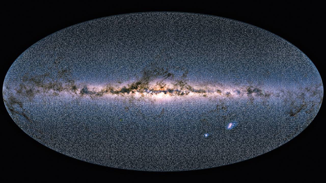 Retrato de casa - A nova imagem da Via Láctea, com dados de 1,7 bilhão de estrelas
