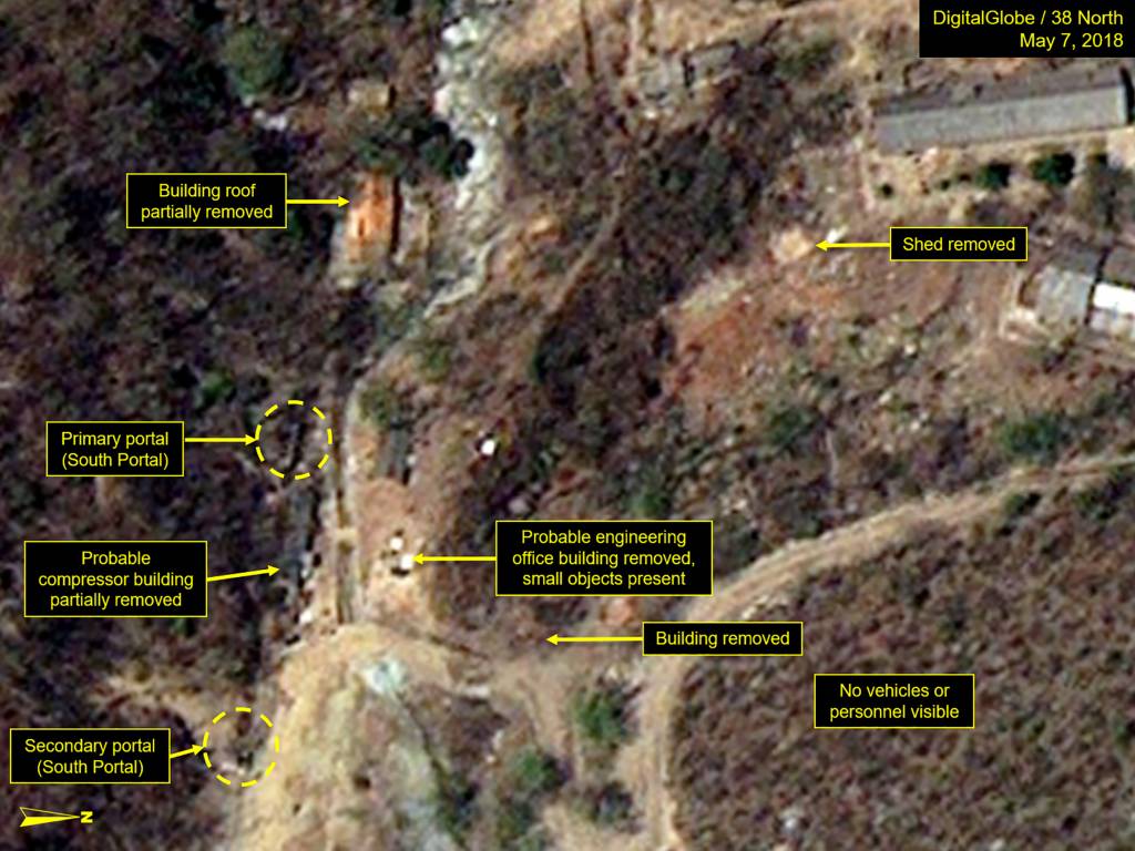 Desmantelamento nos centros de testes nucleares da Coreia do Norte Desmantelamento nos centros de testes nucleares da Coreia do Norte