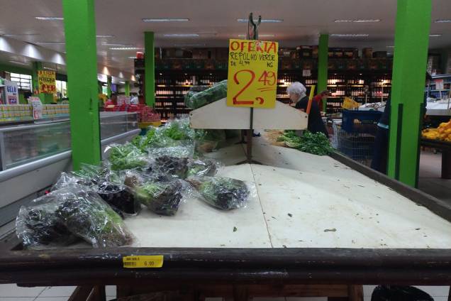 Supermercado em São Paulo apresenta prateleiras vazias com falta de produtos para reposição Supermercado em São Paulo apresenta prateleiras vazias com falta de produtos para reposição