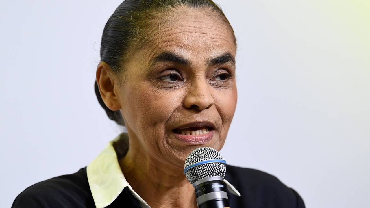 A pré-candidata à Presidência da República Marina Silva (Rede) durante debate em Brasília (DF) - 06/06/2018