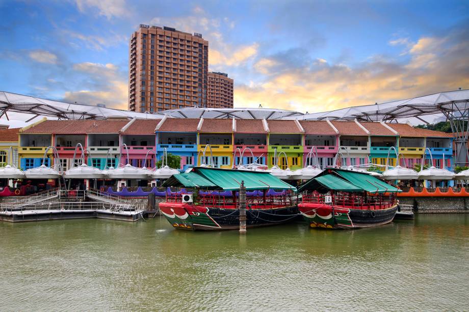 Casa históricas em Clarke Quay, Singapura