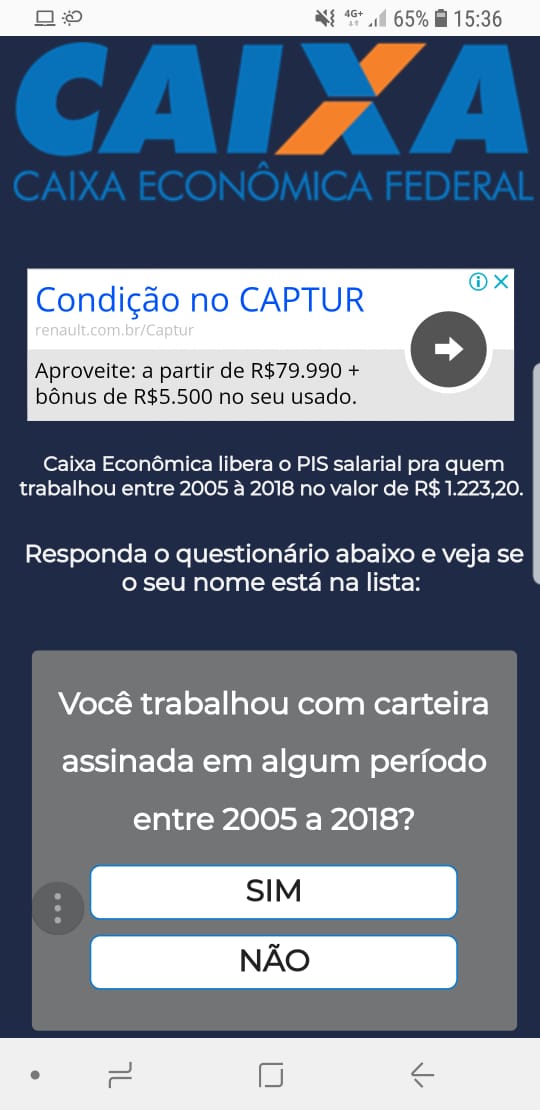 Site falso Site falso