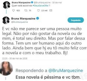 Bruna Marquezine responde seguidora