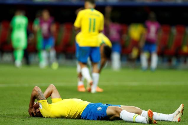 Renato Augusto, do Brasil, reage durante a partida contra a Bélgica, válida pelas quartas de final - 06/07/2018 Renato Augusto, do Brasil, reage durante a partida contra a Bélgica, válida pelas quartas de final - 06/07/2018