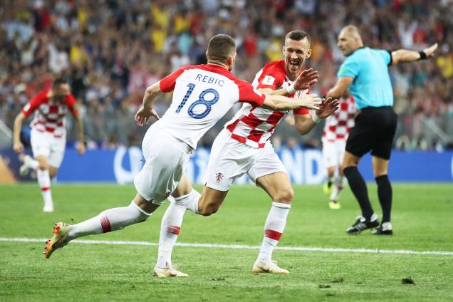 Ivan Perisic comemora após marcar o gol de empate da Croácia, em partida contra a França, válida pela final da Copa do Mundo - 15/07/2018 Ivan Perisic comemora após marcar o gol de empate da Croácia, em partida contra a França, válida pela final da Copa do Mundo - 15/07/2018