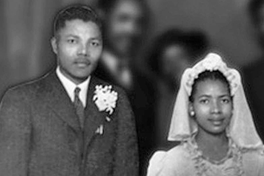 Nelson Mandela e Evelyn sua primeira esposa em 1944