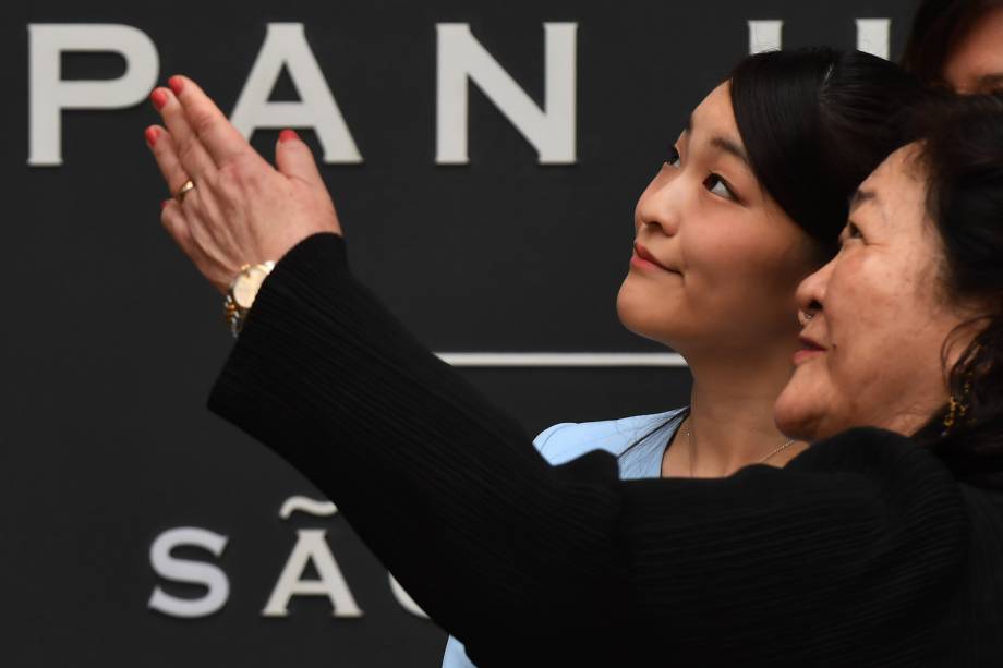 A princesa japonesa Mako, neta mais velha do imperador Akihito e da imperatriz Michiko, visita a Japan House em São Paulo. A visita faz parte das cerimônias para marcar o 110º aniversário imigração japonesa no Brasil - 22/07/2018