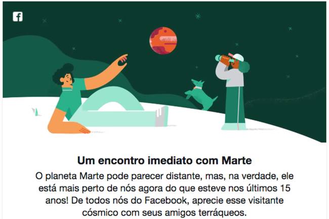 Facebook – Encontro imediato com Marte